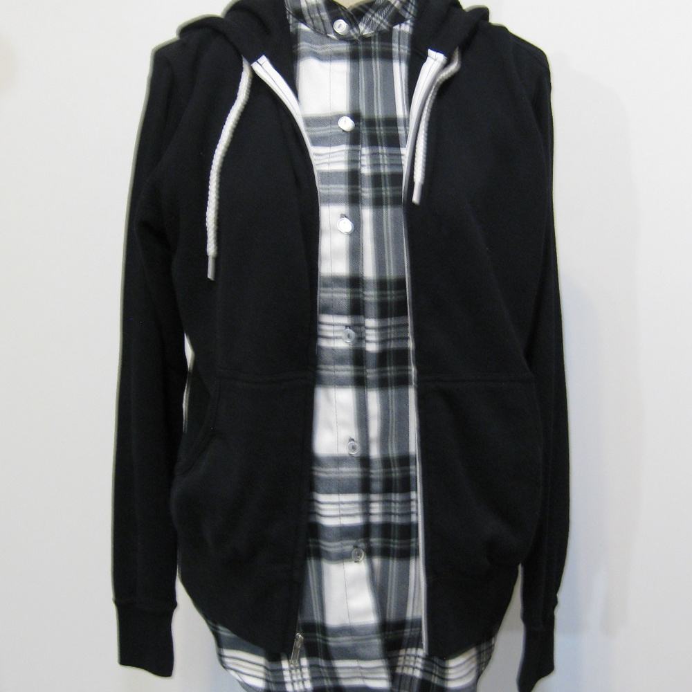 JET by John Eshaya Black Layered Shirt Size M/L - Picture 5 of 8